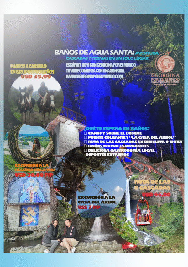 Baños, donde la aventura nace entre cascadas y la magia florece bajo cada volcán.